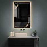 Specchio LED Verticale | Pulsante touch | Luce bianca calda - Reyze Serie Good Vibes Modello 2